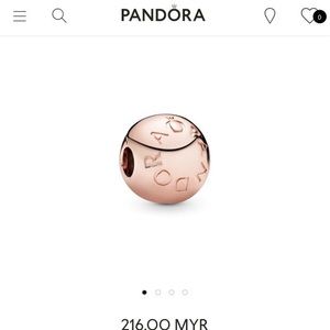 Pandora Rose Gold Logo Charm